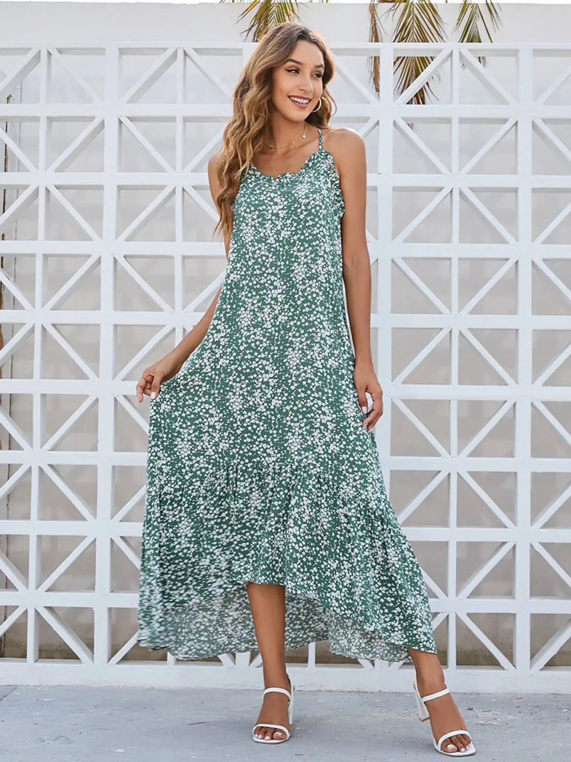 Vestido Maxi con Estampado Floral (Estilo Ditsy)