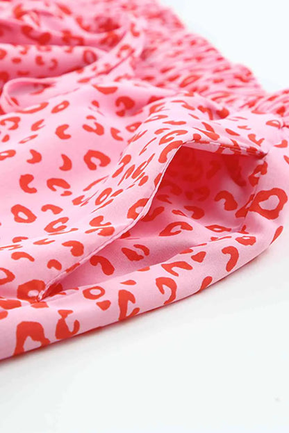 Falda Escalonada con Volantes (Estampado Leopardo)