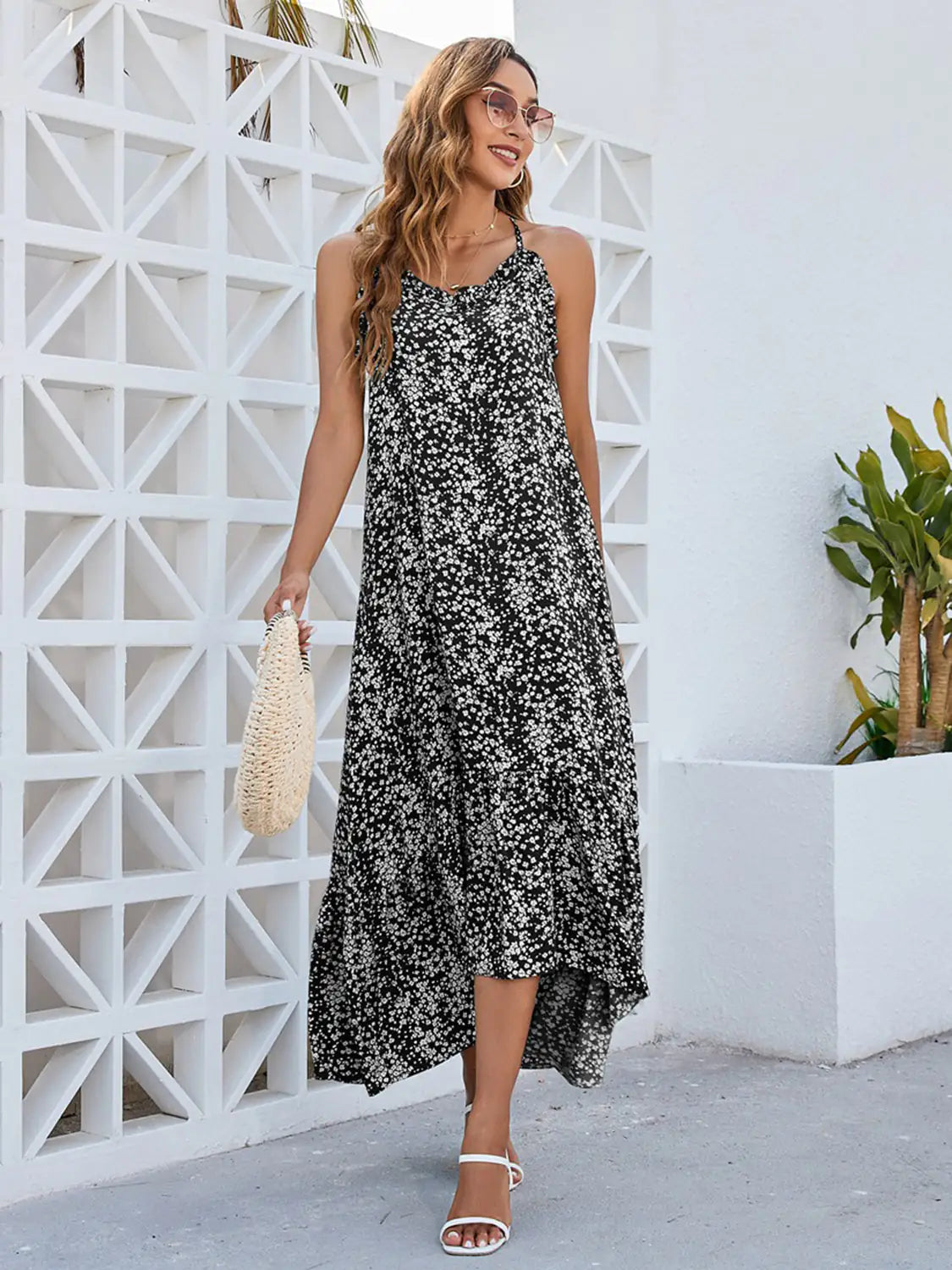 Vestido Maxi con Estampado Floral (Estilo Ditsy)