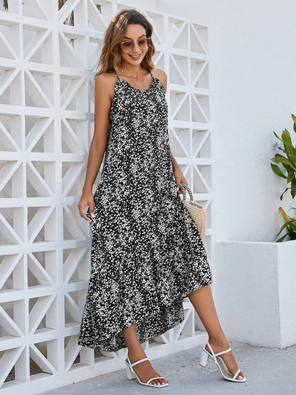 Vestido Maxi con Estampado Floral (Estilo Ditsy)